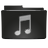 Folder Black Music Icon 48x48 png